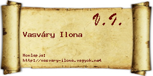 Vasváry Ilona névjegykártya