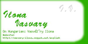 ilona vasvary business card